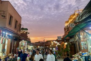 Fin de journée à Marrakech.